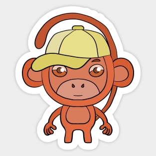 A sweet little monkey Sticker